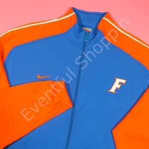 Vintage Nike Florida Gators Jacket Mens L Blue Orange Full Zip Mock Neck Y2K